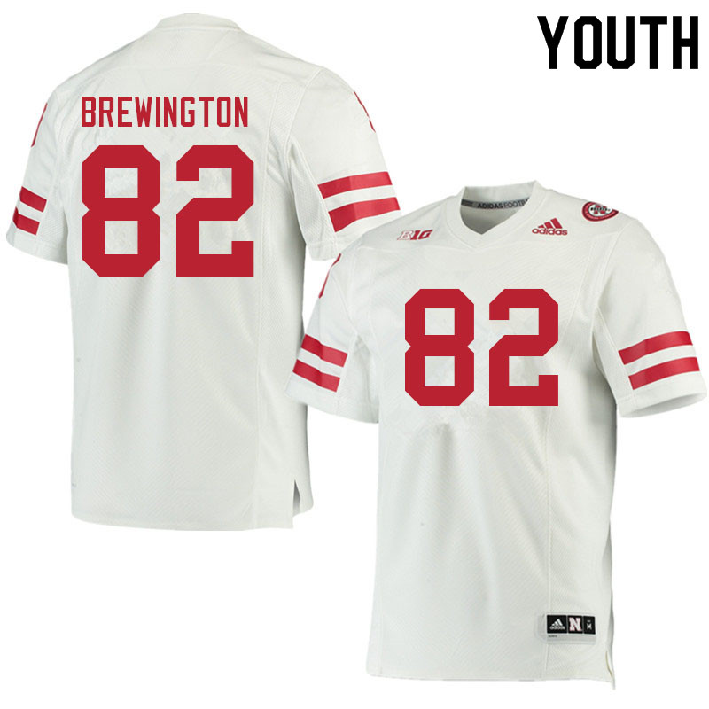 Youth #82 Chancellor Brewington Nebraska Cornhuskers College Football Jerseys Sale-White - Click Image to Close